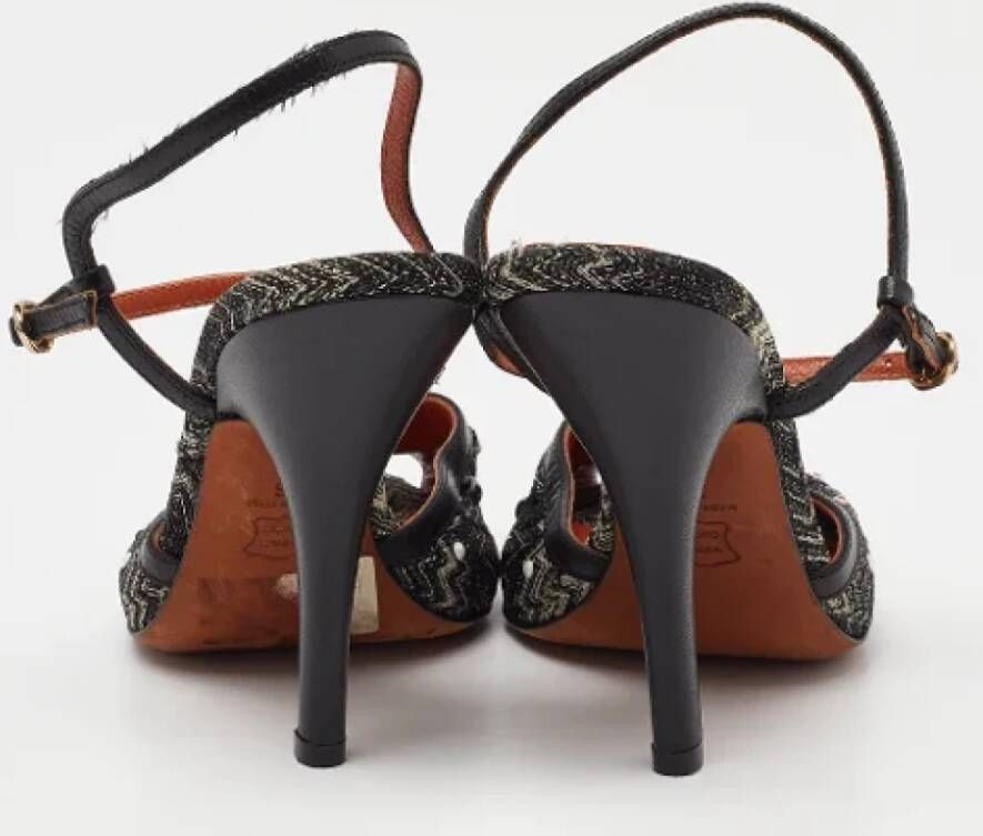 Missoni Pre-owned Leather sandals Black Dames