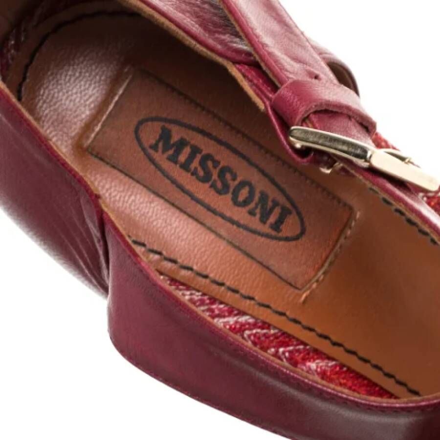 Missoni Pre-owned Leather sandals Red Dames