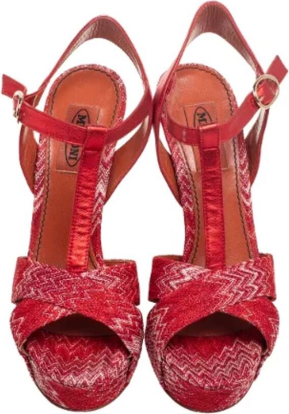 Missoni Pre-owned Leather sandals Red Dames