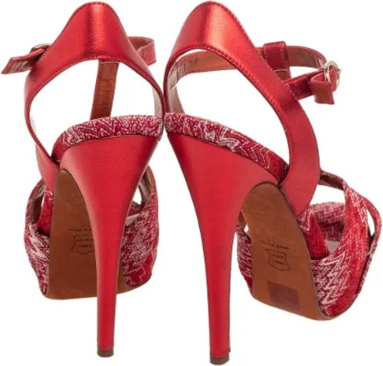 Missoni Pre-owned Leather sandals Red Dames