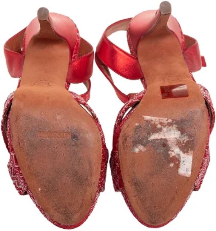 Missoni Pre-owned Leather sandals Red Dames