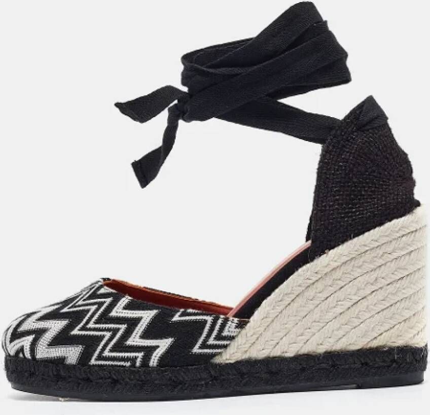 Missoni Pre-owned Raffia sandals Black Dames