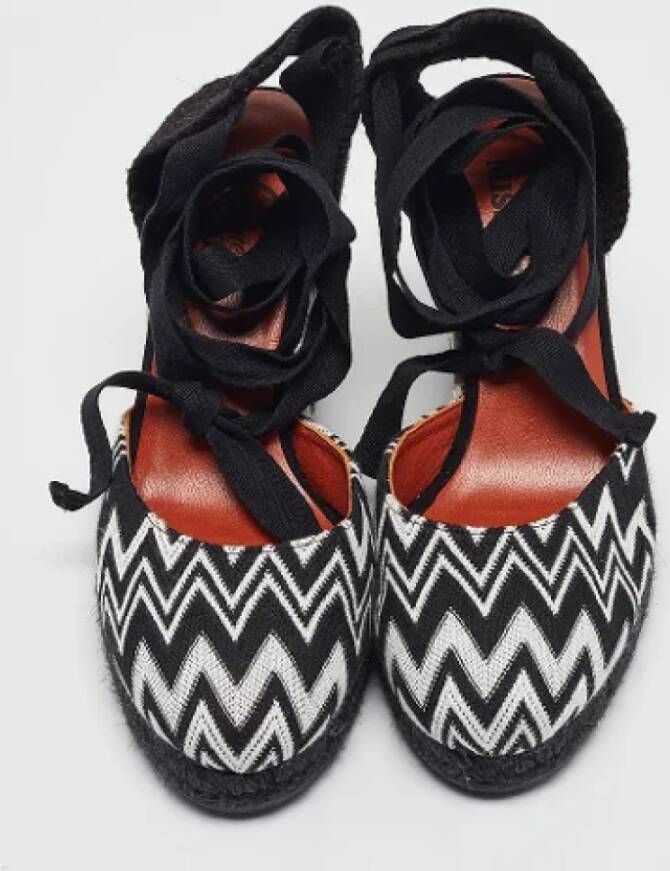 Missoni Pre-owned Raffia sandals Black Dames