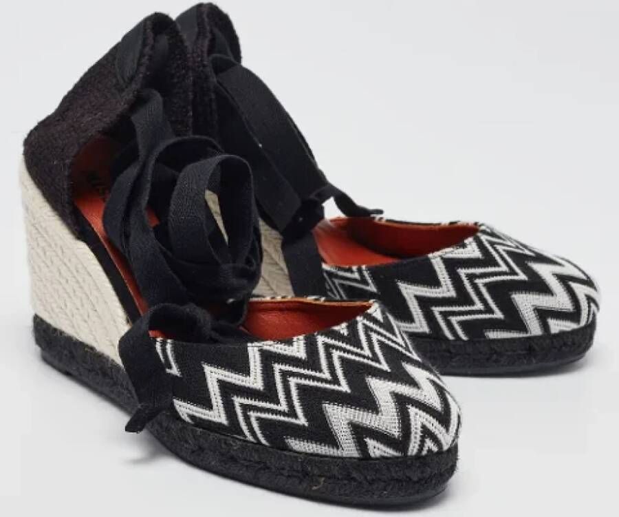 Missoni Pre-owned Raffia sandals Black Dames