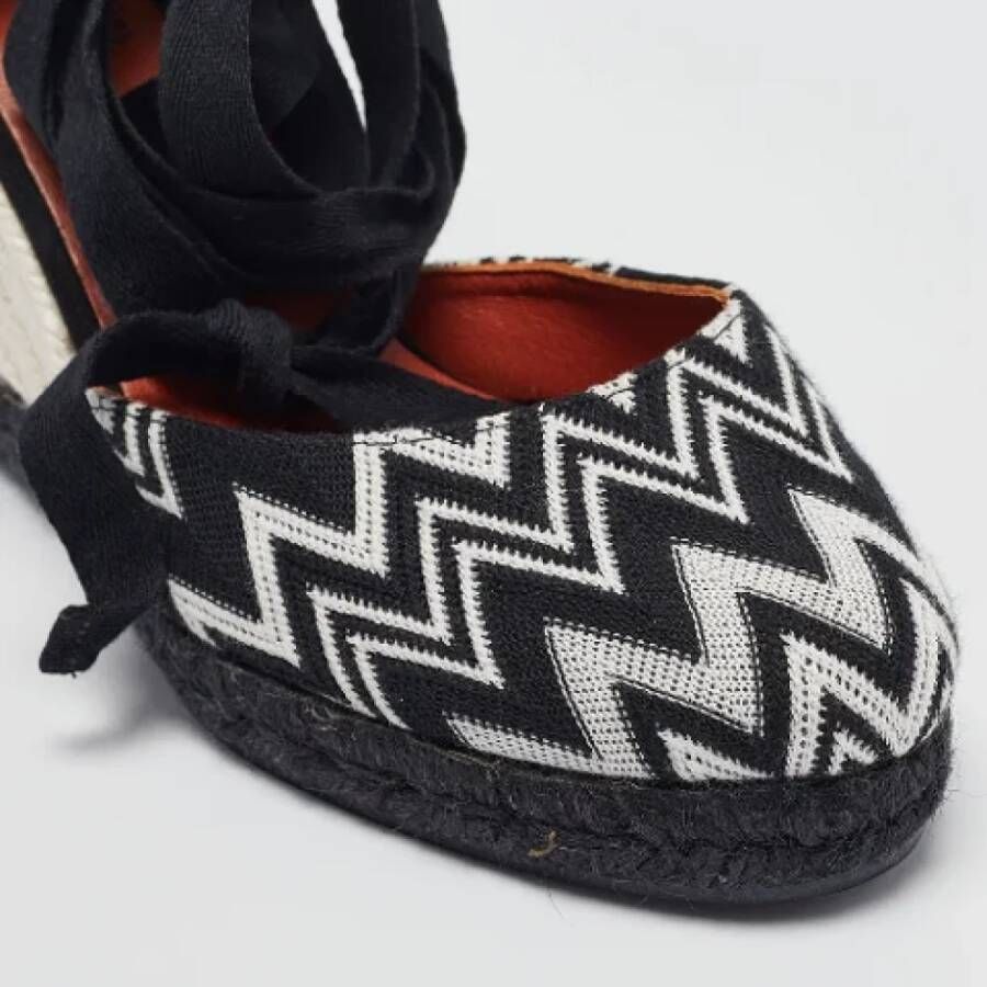 Missoni Pre-owned Raffia sandals Black Dames