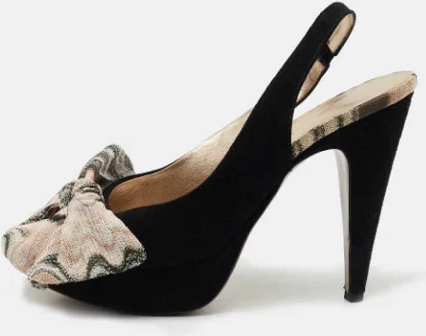 Missoni Pre-owned Suede heels Black Dames