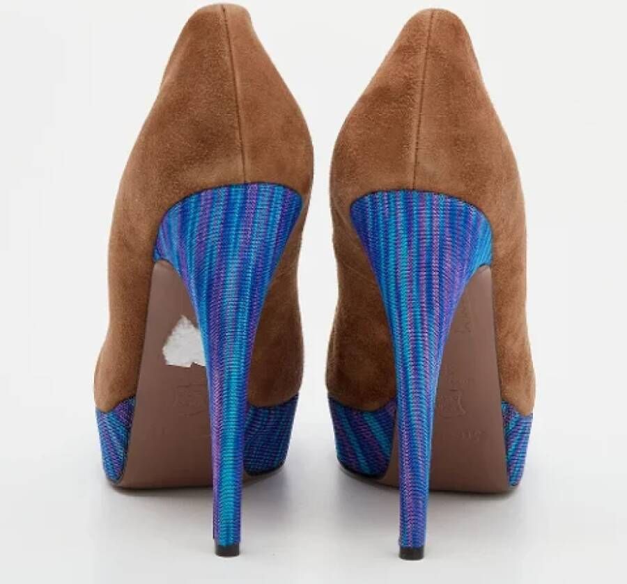 Missoni Pre-owned Suede heels Brown Dames