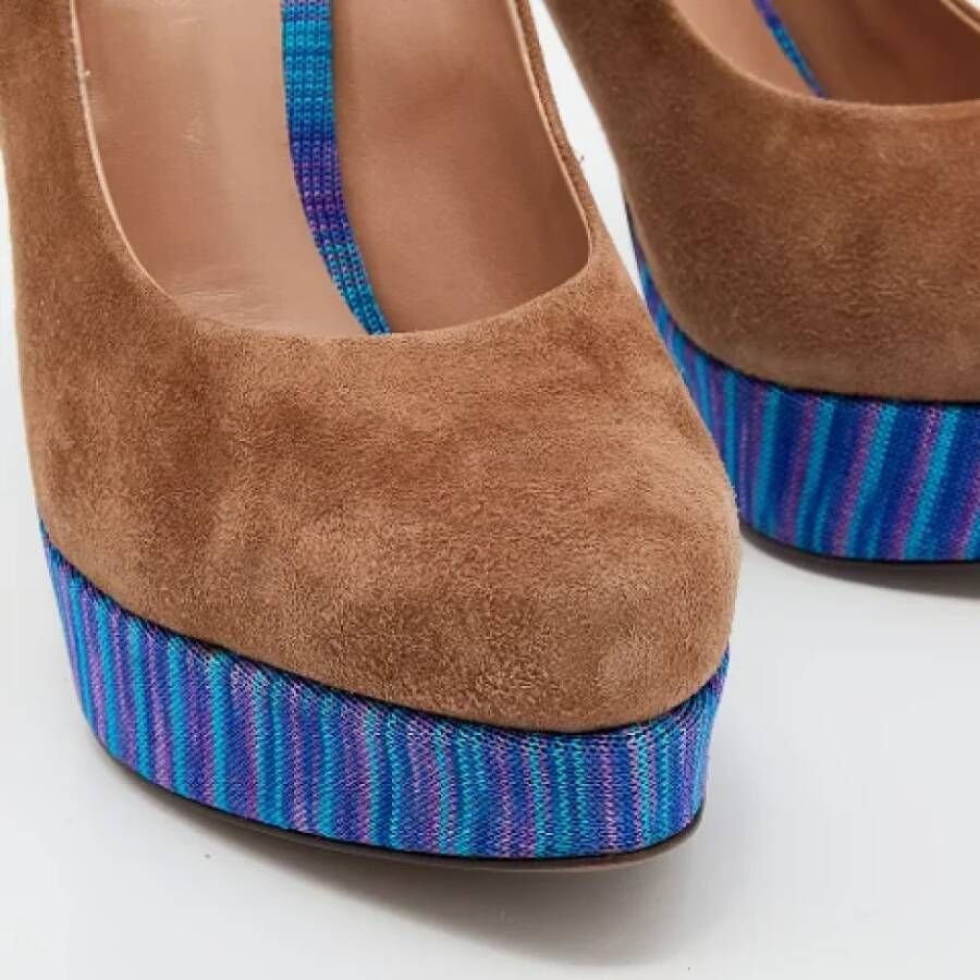 Missoni Pre-owned Suede heels Brown Dames