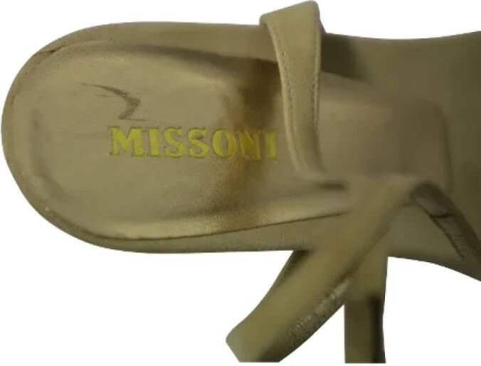 Missoni Pre-owned Suede heels Green Dames