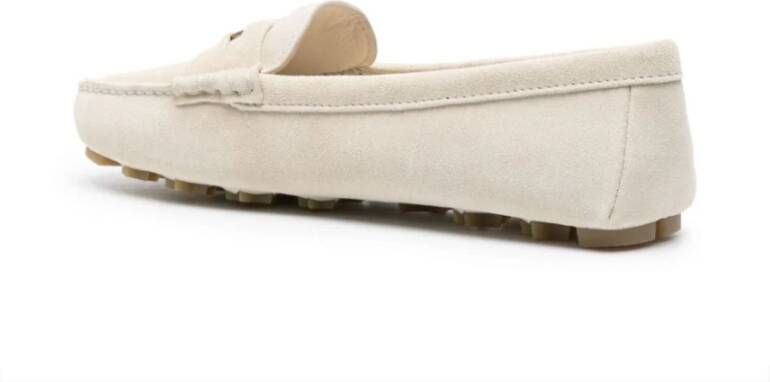 Miu Beige Platte Schoenen met Penny Slot Beige Dames