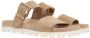 Miu Beige Suède Platte Sandalen Beige Dames - Thumbnail 2