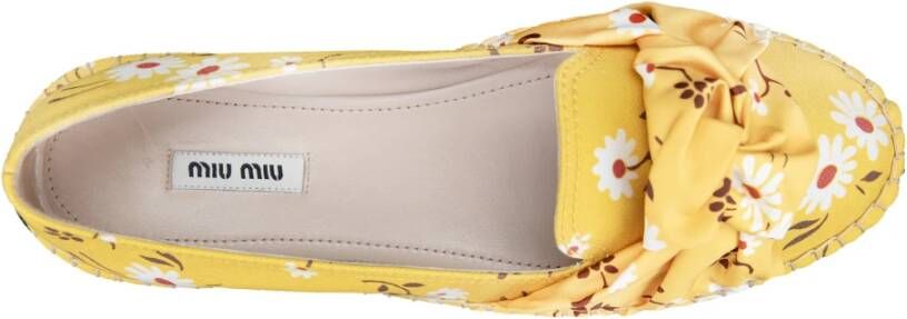 Miu Bloemen Slip-On Espadrilles Yellow Dames