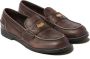 Miu Vintage Penny Loafers Leren Schoenen Brown - Thumbnail 6