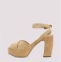 Miu Ecru Suède Sandalen Beige Dames - Thumbnail 2