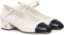 Miu Elegante Leren Hak Pumps Beige Dames - Thumbnail 2