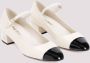 Miu Ivoor Lederen Amandel Teen Pumps Beige Dames - Thumbnail 3