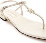 Miu Ivory Patent Leather Sandals White Dames - Thumbnail 4