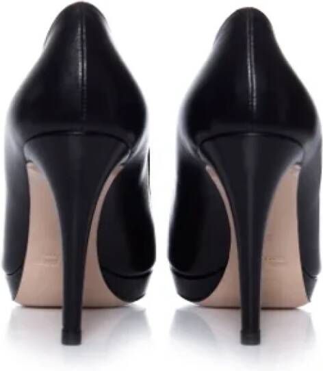 Miu Leather heels Black Dames