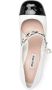 Miu Pumps met parelversiering en leren ketting White Dames - Thumbnail 4