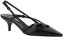 Miu Leren Kitten Heel Pumps met Bandjes Black Dames - Thumbnail 2