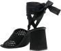 Miu Veterschoen Stoffen Sandalen Zwart Dames - Thumbnail 6