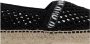 Miu Mesh Slip-On Espadrilles met Logo Patch Black Dames - Thumbnail 5