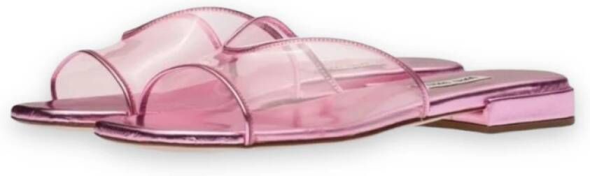 Miu Metallic Pink Sandal Flip Flops Pink Dames