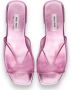 Miu Metallic Pink Sandal Flip Flops Pink Dames - Thumbnail 6