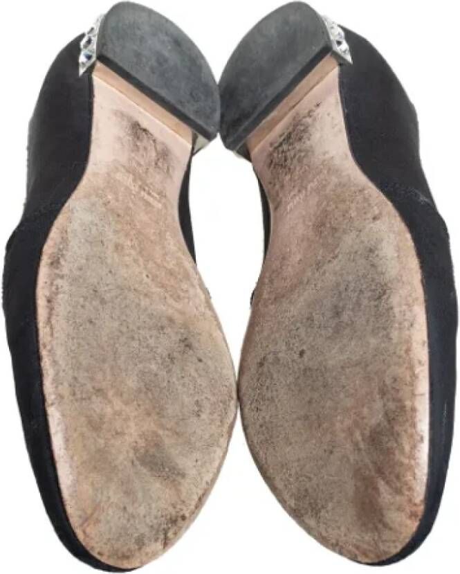 Miu Pre-owned Canvas flats Black Dames