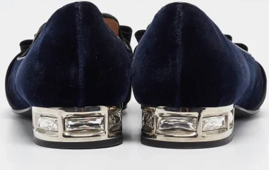 Miu Pre-owned Canvas flats Blue Dames