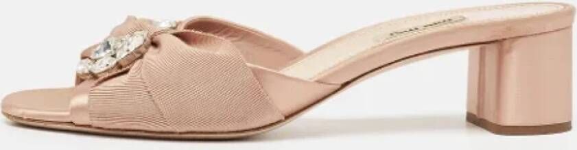 Miu Pre-owned Canvas sandals Beige Dames