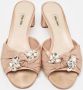 Miu Pre-owned Canvas sandals Beige Dames - Thumbnail 3