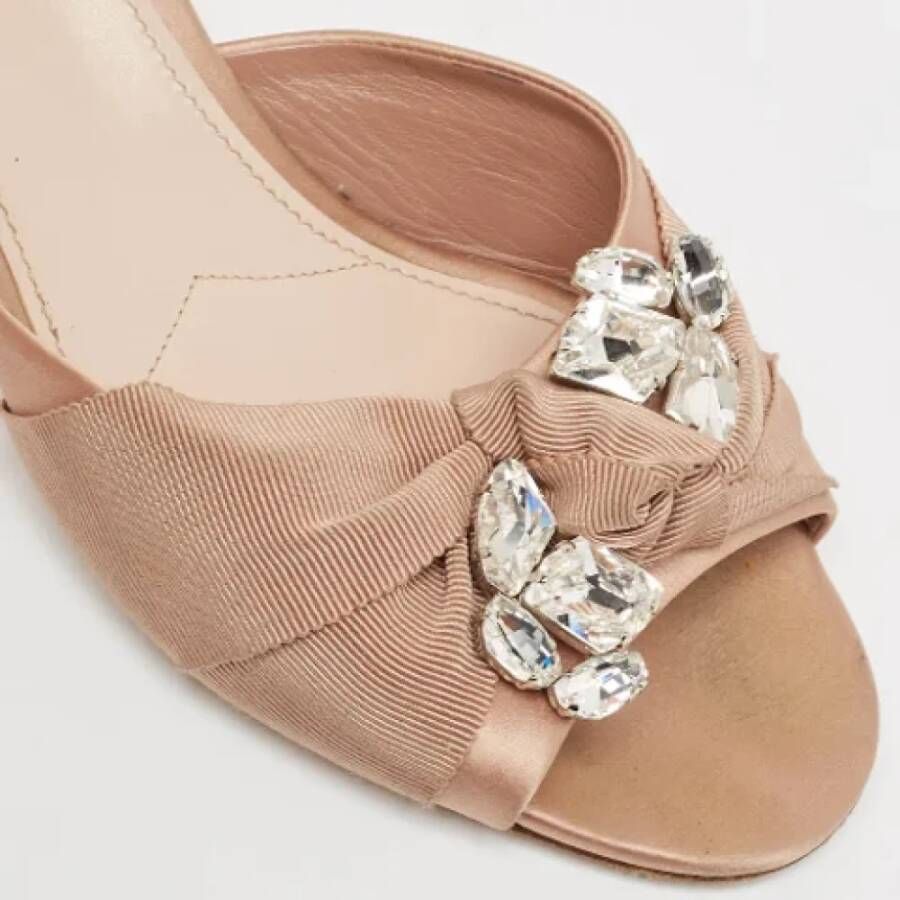 Miu Pre-owned Canvas sandals Beige Dames