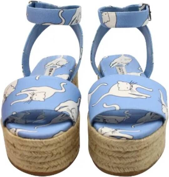 Miu Pre-owned Canvas sandals Blue Dames