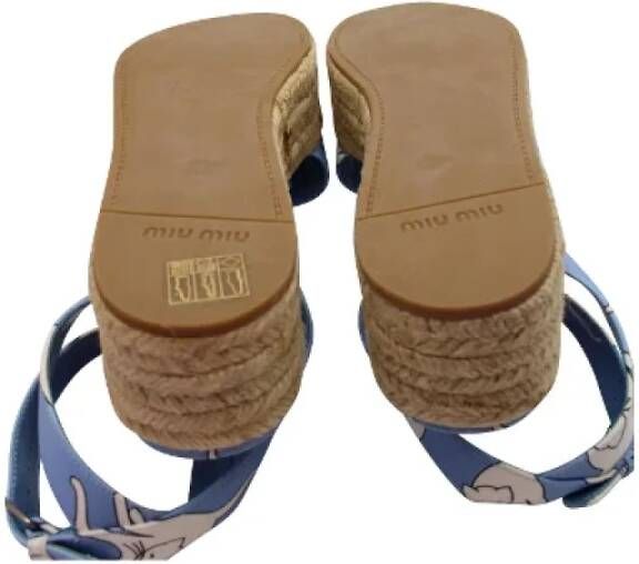 Miu Pre-owned Canvas sandals Blue Dames