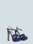 Miu Pre-owned Canvas sandals Blue Dames - Thumbnail 3