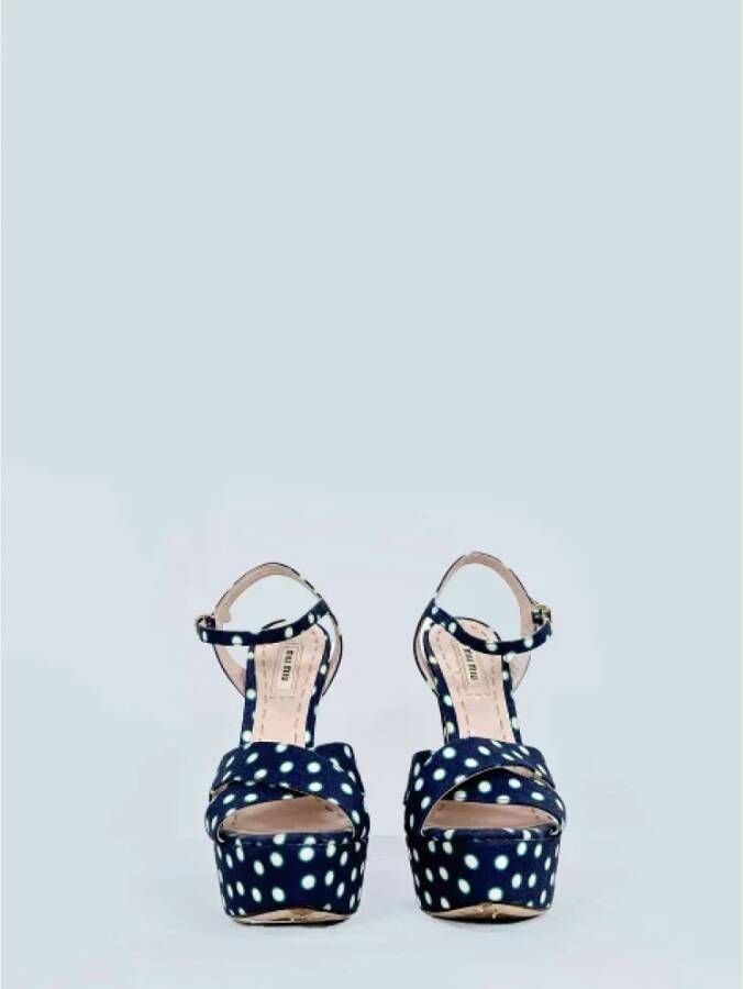 Miu Pre-owned Canvas sandals Blue Dames