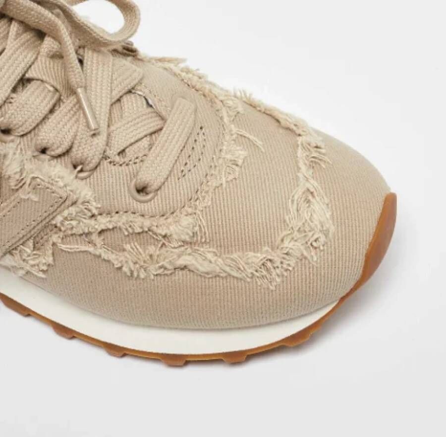 Miu Pre-owned Canvas sneakers Beige Dames