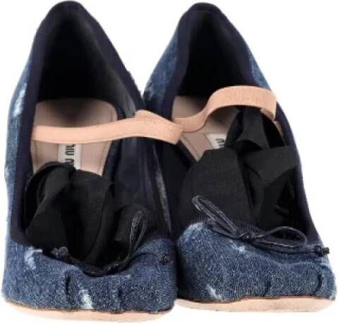 Miu Pre-owned Cotton heels Blue Dames