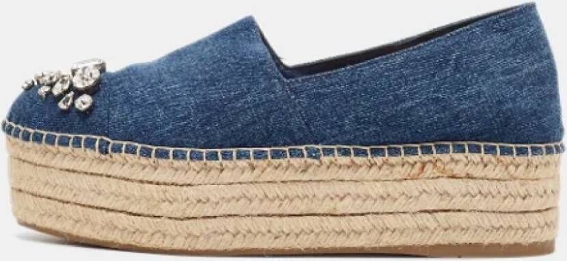 Miu Pre-owned Denim espadrilles Blue Dames