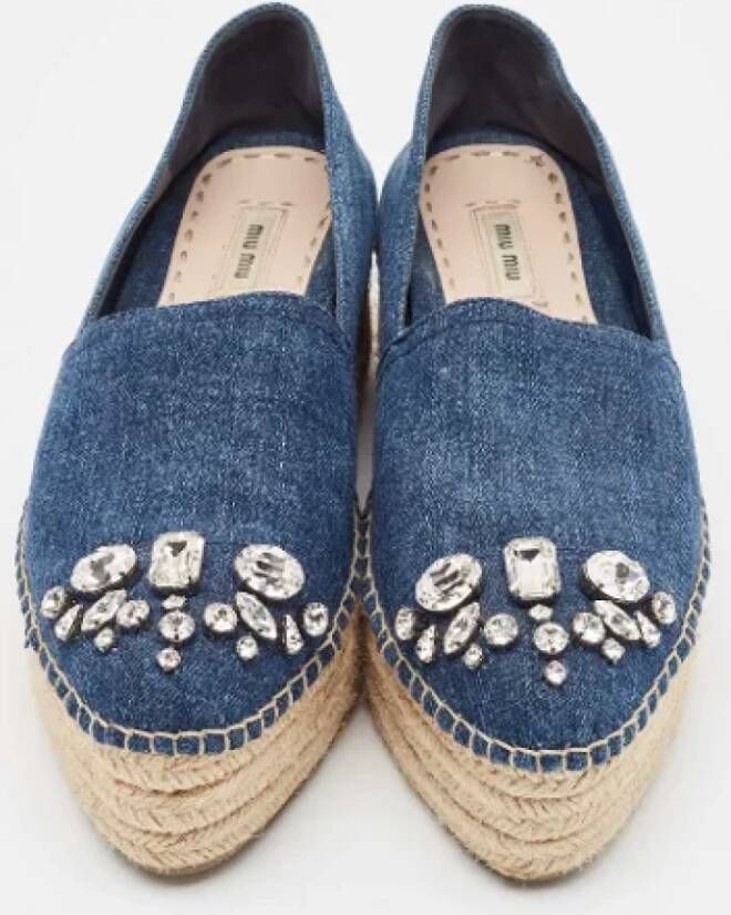 Miu Pre-owned Denim espadrilles Blue Dames