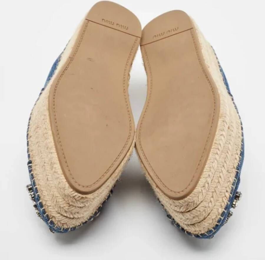 Miu Pre-owned Denim espadrilles Blue Dames