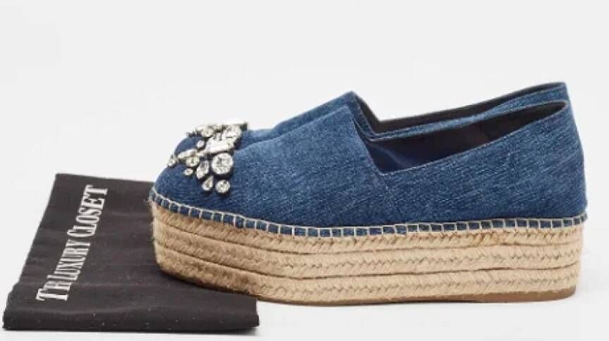 Miu Pre-owned Denim espadrilles Blue Dames