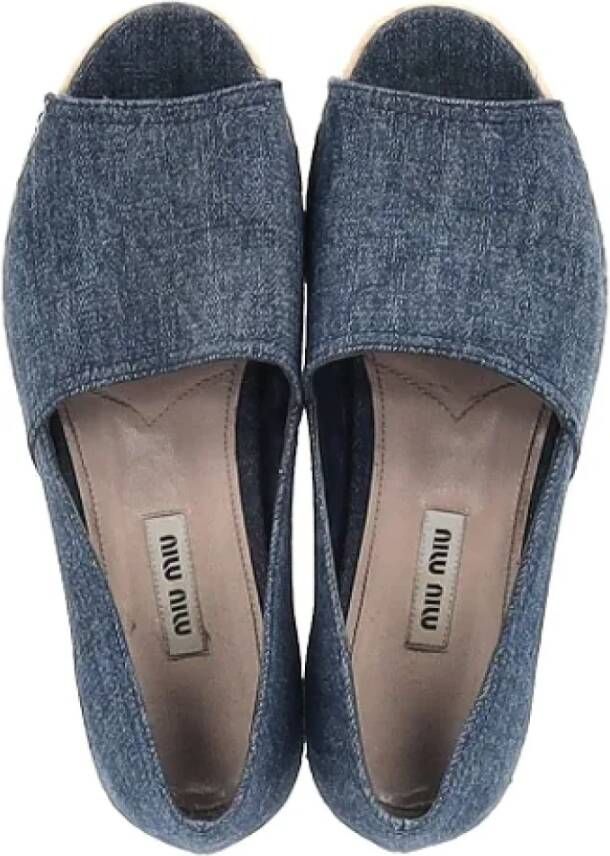 Miu Pre-owned Denim espadrilles Blue Dames