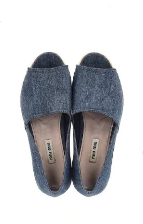 Miu Pre-owned Denim espadrilles Blue Dames