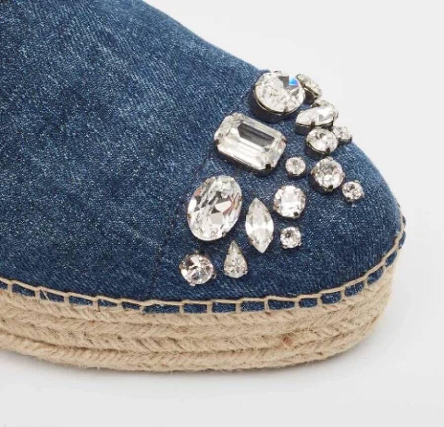 Miu Pre-owned Denim flats Blue Dames