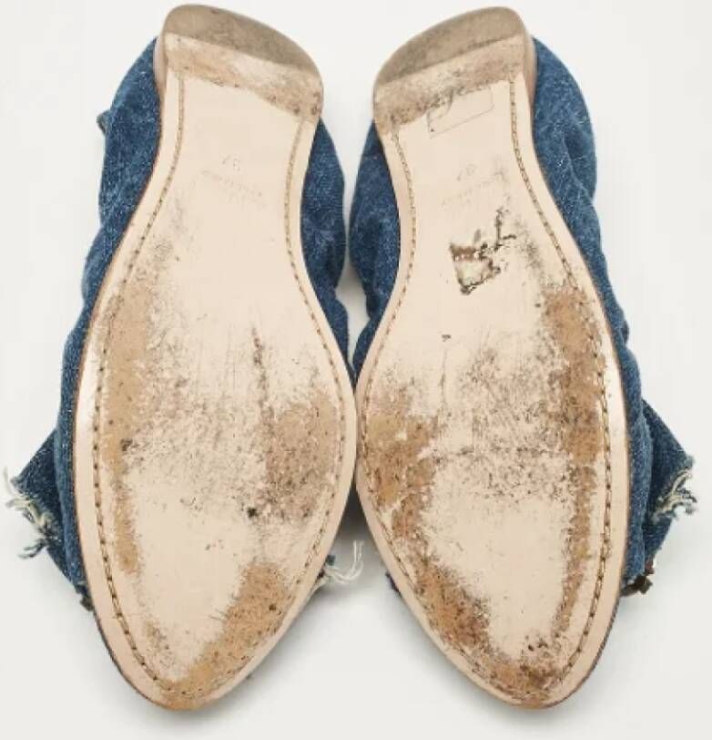 Miu Pre-owned Denim flats Blue Dames