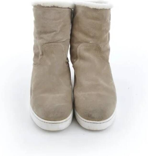 Miu Pre-owned Fabric boots Beige Dames