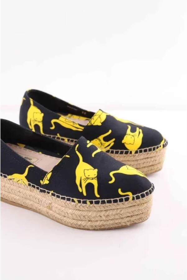 Miu Pre-owned Fabric espadrilles Black Dames