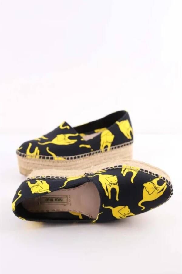 Miu Pre-owned Fabric espadrilles Black Dames